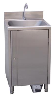 washbasin in stainless steel absence water 